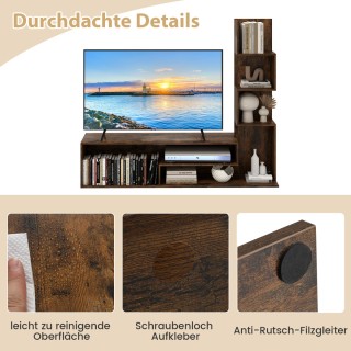 Πολυλειτουργική Βάση Τηλεόρασης με Ρυθμιζόμενα Ράφια και Σύστημα Ασ... Πολυλειτουργική Βάση Τηλεόρασης με Ρυθμιζόμενα Ράφια και Σύστημα Ασ...