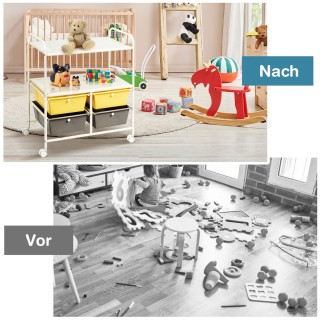 Costway Πολυλειτουργικό Καρότσι Αποθήκευσης με Μεταλλικό και Πλαστ... Costway Πολυλειτουργικό Καρότσι Αποθήκευσης με Μεταλλικό και Πλαστ...