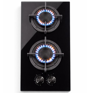 BAKAJI Εντοιχιζόμενη Κεραμική Εστία 2 Εστιών με Χυτοσιδηρές Πλάκες ...