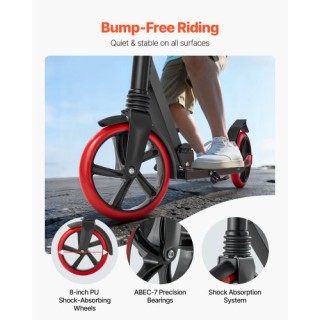 VEVOR Παιδικό Πατίνι 2 Τροχών για 8 ετών και άνω με Ρυθμιζόμενο Τιμ...