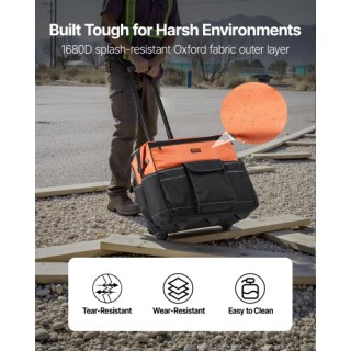 VEVOR Τσάντα Εργαλείων με Ρόδες και 27 Θήκες Βαρέως Τύπου GLGJD20YC...