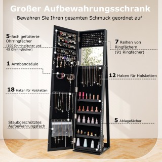 Costway Πολυτελής Καθρέφτης-Κοσμηματοθήκη με Αποθηκευτικό Χώρο και ... Costway Πολυτελής Καθρέφτης-Κοσμηματοθήκη με Αποθηκευτικό Χώρο και ...