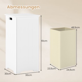 Costway Λευκή Ξύλινη Ελεύθερη Ντουλάπα Ρούχων με Καπάκι και Τσάντα ... Costway Λευκή Ξύλινη Ελεύθερη Ντουλάπα Ρούχων με Καπάκι και Τσάντα ...