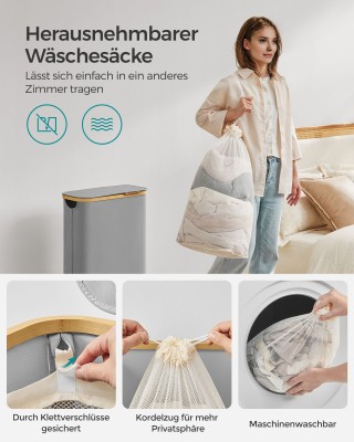 SONGMICS Καλάθι Απλύτων με Καπάκι 65L για Εξοικονόμηση Χώρου 42 x ... SONGMICS Καλάθι Απλύτων με Καπάκι 65L για Εξοικονόμηση Χώρου 42 x ...