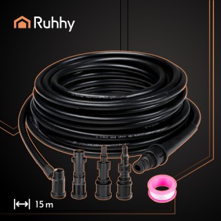 Ruhhy Σωλήνας Καθαρισμού Υψηλής Πίεσης για Επιφάνειες – 15m, 4 Προσ... Ruhhy Σωλήνας Καθαρισμού Υψηλής Πίεσης για Επιφάνειες – 15m, 4 Προσ...