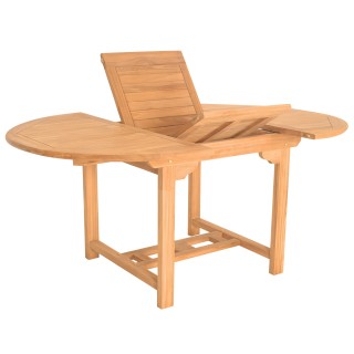 BAKAJI Στρογγυλό Οβάλ Επεκτεινόμενο Τραπέζι 120/170 CM για Κήπο Εξ... BAKAJI Στρογγυλό Οβάλ Επεκτεινόμενο Τραπέζι 120/170 CM για Κήπο Εξ...