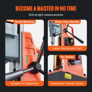 Φορητό Μαγνητικό Δράπανο VEVOR 1550W 500RPM CLZDPMHZK50MM4XYRV2 Φορητό Μαγνητικό Δράπανο VEVOR 1550W 500RPM CLZDPMHZK50MM4XYRV2