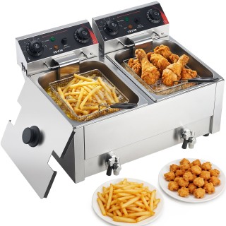 VEVOR Ηλεκτρική Φριτέζα Διπλής Δεξαμενής 14 L 5000W από Ανοξείδωτο ... VEVOR Ηλεκτρική Φριτέζα Διπλής Δεξαμενής 14 L 5000W από Ανοξείδωτο ...
