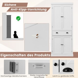 Ντουλάπι Αποθήκευσης Κουζίνας με Ρυθμιζόμενα Ράφια και Αντιολισθητι... Ντουλάπι Αποθήκευσης Κουζίνας με Ρυθμιζόμενα Ράφια και Αντιολισθητι...