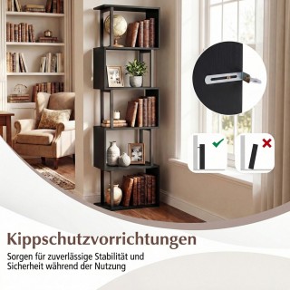 Costway Γεωμετρική Βιβλιοθήκη 5 Επιπέδων Ελεύθερης Τοποθέτησης με Π... Costway Γεωμετρική Βιβλιοθήκη 5 Επιπέδων Ελεύθερης Τοποθέτησης με Π...