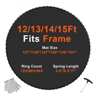 VEVOR  Ανταλλακτικό Πανί Τραμπολίνου για Σκελετό 15ft με 96 V-Κρίκο...