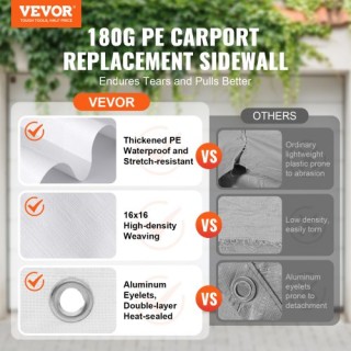 VEVOR Ανταλλακτικό Κάλυμμα Πλαϊνού Τοίχου 10x20 ft, Αδιάβροχο & UV ... VEVOR Ανταλλακτικό Κάλυμμα Πλαϊνού Τοίχου 10x20 ft, Αδιάβροχο & UV ...
