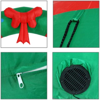 BAKAJI  Φουσκωτή Χριστουγεννιάτικη Αψίδα με Άγιο Βασίλη και Χιονάνθ...