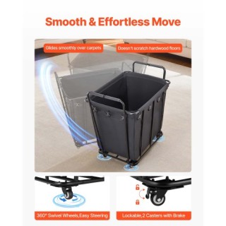 VEVOR Καρτσάκι Πλυντηρίου & Αγορών με Αδιάβροχη Επένδυση, 118 Κιλά,...