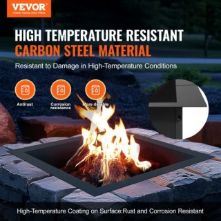 Τετράγωνο Δαχτυλίδι Πυράς VEVOR 36x36 in Εξωτερική Επένδυση Χάλυβα ... Τετράγωνο Δαχτυλίδι Πυράς VEVOR 36x36 in Εξωτερική Επένδυση Χάλυβα ...