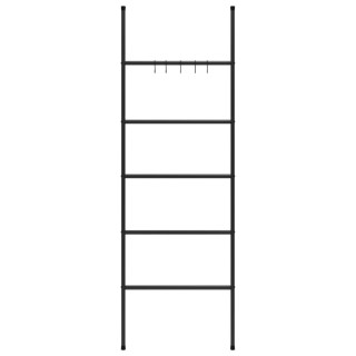 vidaXL Σκάλα για Πετσετοκρεμάστρα με 5 Επίπεδα Μαύρη 58x175 εκ. Σιδ...