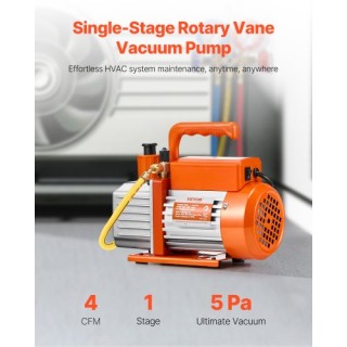 VEVOR Αντλία Κενού 4 CFM HVAC Μονοβάθμια Περιστροφική Αντλία Πτερυγ...