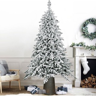 BAKAJI  Χριστουγεννιάτικο Δέντρο Μακάο Χιονισμένο 210 εκ. Βάση Ρητί...