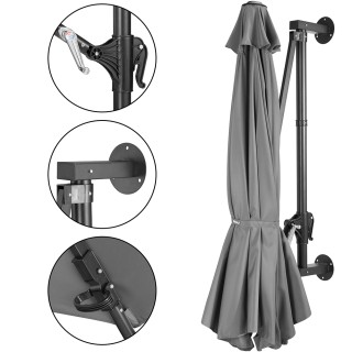 BAKAJI  Ομπρελόνε τοίχου 300cm Παρασόλι Τοίχου Μεταλλική Δομή Κιόσκ...