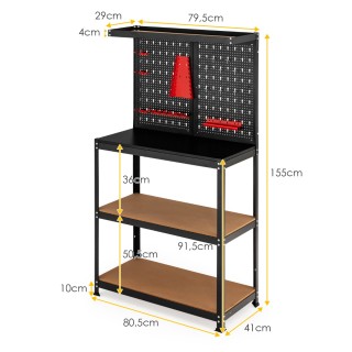 Costway Πάγκος εργασίας για αποθήκευση εργαλείων με διάτρητο πίνακ... Costway Πάγκος εργασίας για αποθήκευση εργαλείων με διάτρητο πίνακ...