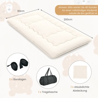 Costway Ιαπωνικό Στρώμα Φουτόν Τατάμι με Πλενόμενο Κάλυμμα 200x90x1...