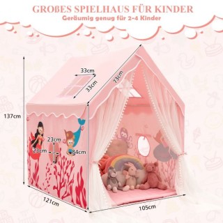 Παιδική Σκηνή Σπιτάκι 121 x 105 x 137 cm Χρώματος Ροζ COSTWAY TP1... Παιδική Σκηνή Σπιτάκι 121 x 105 x 137 cm Χρώματος Ροζ COSTWAY TP1...