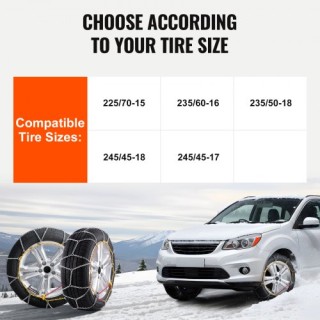 Αλυσίδες Χιονιού VEVOR Ατσάλι Μαγγανίου 2τμχ Ασημί XDLTOZ5XMB76RWK... Αλυσίδες Χιονιού VEVOR Ατσάλι Μαγγανίου 2τμχ Ασημί XDLTOZ5XMB76RWK...