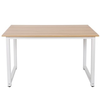 BAKAJI  Γραφείο Τραπέζι Υπολογιστή από Ξύλο και Μέταλλο για Σπίτι ή...