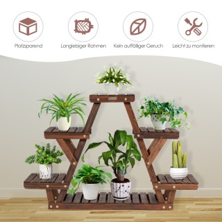 Costway Ξύλινη Τριγωνική Βάση Φυτών για 6 Γλάστρες 99 x 25 x 64,5 ... Costway Ξύλινη Τριγωνική Βάση Φυτών για 6 Γλάστρες 99 x 25 x 64,5 ...