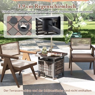 Costway Κομψό και Ανθεκτικό Τετράγωνο Τραπέζι Κήπου από PE-Rattan μ... Costway Κομψό και Ανθεκτικό Τετράγωνο Τραπέζι Κήπου από PE-Rattan μ...