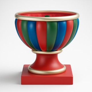 BAKAJI Βάση Χριστουγεννιάτικου Δέντρου Κυπέλλου Κόκκινο Πράσινο και...