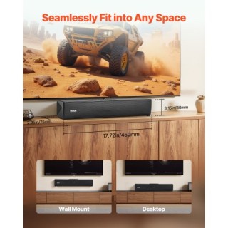 VEVOR Ηχομπάρα για Smart TV, 2.0 Κανάλια, 450 mm Συμπαγής Ηχοσύστημ...