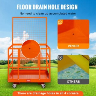 Πλατφόρμα Ασφαλείας Κλαρκ VEVOR 43x45in 1400lbs με Ρόδες για Εναέρι...