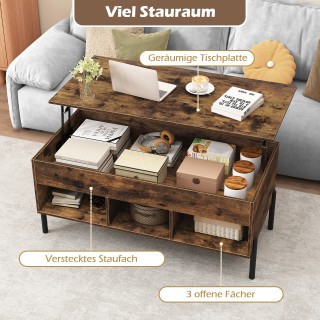 Costway Ρυθμιζόμενο σε ύψος τραπεζάκι σαλονιού με ανασηκούμενη επιφ... Costway Ρυθμιζόμενο σε ύψος τραπεζάκι σαλονιού με ανασηκούμενη επιφ...