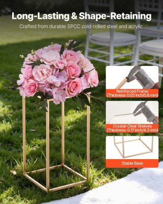 VEVOR Χρυσά Σταντ Λουλουδιών Γάμου, 10τμχ 40εκ με Ακρυλική Λήψη – Δ... VEVOR Χρυσά Σταντ Λουλουδιών Γάμου, 10τμχ 40εκ με Ακρυλική Λήψη – Δ...