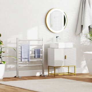 Kleankin Καθρέφτης Μπάνιου LED Ø60 cm με Ρυθμιζόμενη Φωτεινότητα, 3...