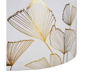 Ostaria Κυλινδρικό Φωτιστικό Ανάρτησης Ginkgo Λευκό και Χρυσό D40cm... Ostaria Κυλινδρικό Φωτιστικό Ανάρτησης Ginkgo Λευκό και Χρυσό D40cm...