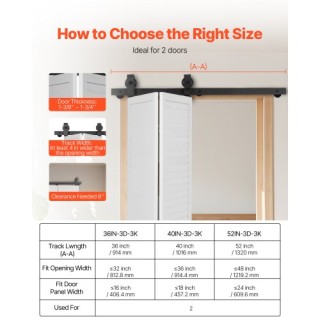 VEVOR Κιτ Συρόμενης Πόρτας Αχυρώνα 40 για Δύο Πόρτες 18 ZDSMDGDGSM3... VEVOR Κιτ Συρόμενης Πόρτας Αχυρώνα 40 για Δύο Πόρτες 18 ZDSMDGDGSM3...