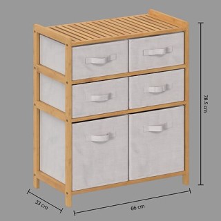 Διπλή Ραφιέρα Μπάνιου με 6 Θέσεις Αποθήκευσης 66 x 33 x 78,5 cm Μπα... Διπλή Ραφιέρα Μπάνιου με 6 Θέσεις Αποθήκευσης 66 x 33 x 78,5 cm Μπα...