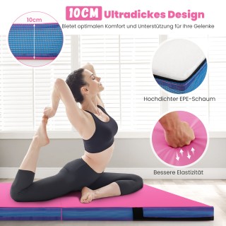 Costway Διπλά Αναδιπλούμενο Στρώμα Γυμναστικής Ροζ 122 x 122 x 10 ε... Costway Διπλά Αναδιπλούμενο Στρώμα Γυμναστικής Ροζ 122 x 122 x 10 ε...