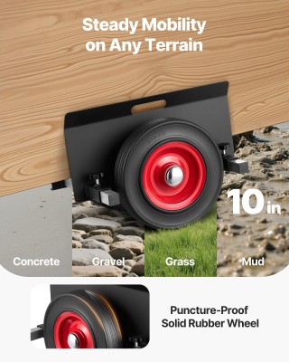 VEVOR Ρυθμιζόμενο Καρότσι  για Πάνελ, 453.6 kg Φορτίο, Μαύρο BLTCHJ...