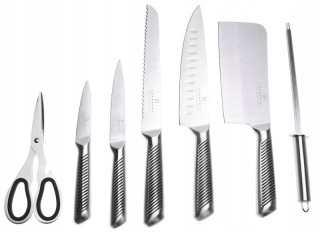 Edenberg  Σετ 8 Μαχαιριών Κουζίνας από Ανοξείδωτο Ατσάλι με Κομψή Π...