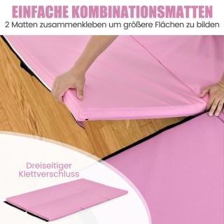 Costway Πτυσσόμενο Στρώμα Αφρού με 2 Λαβές Αντιολισθητικό Στρώμα Γυ...