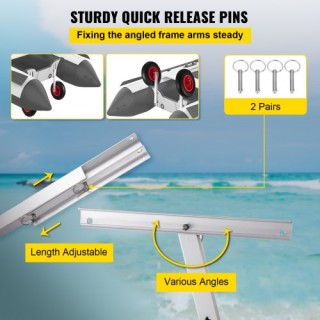 Ρόδες Εκτόξευσης Σκαφών VEVOR, 15 με 300 LBS Φορτίο, Αλουμινίου με ... Ρόδες Εκτόξευσης Σκαφών VEVOR, 15 με 300 LBS Φορτίο, Αλουμινίου με ...