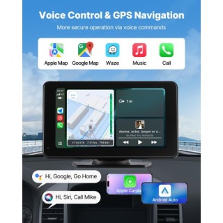 VEVOR Οθόνη Αυτοκινήτου 7 με CarPlay, Android Auto & Κάμερα Οπισθοπ...