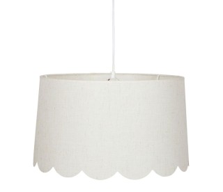 Ostaria Κυλινδρικό Κρεμαστό Φωτιστικό Υφάσματος Ματιλντε Μπεζ και Λ...