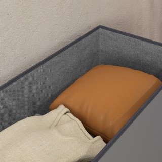 HOMCOM Πτυσσόμενο Κουτί Αποθήκευσης 84L με Καπάκι με Επένδυση και ... HOMCOM Πτυσσόμενο Κουτί Αποθήκευσης 84L με Καπάκι με Επένδυση και ...