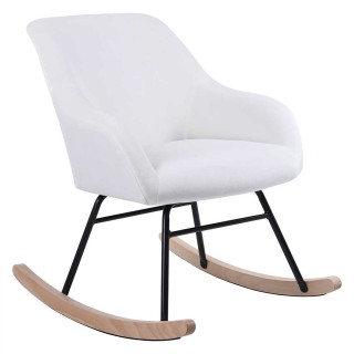 BAKAJI  Πολυθρόνα Καρέκλα Κουνιστή Χαλάρωσης Υφασμάτινη και Μεταλλι...