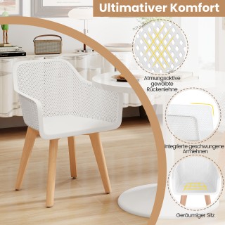 Costway 2 Καρέκλες Τραπεζαρίας με Ξύλινα Πόδια & Αναπνεύσιμη Πλάτη ... Costway 2 Καρέκλες Τραπεζαρίας με Ξύλινα Πόδια & Αναπνεύσιμη Πλάτη ...