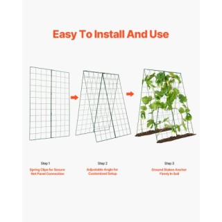 VEVOR Πτυσσόμενη Μεταλλική Κατασκευή για Αγγούρια σε Σχήμα Α-Πλαισί...